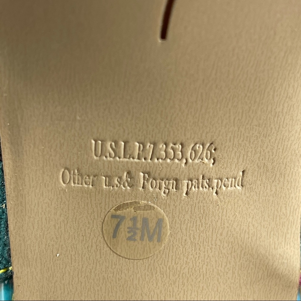 Nine West Multi-Color Cork Block Heel Size 7.5m - image 7